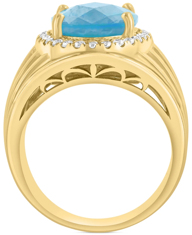 Effy Citrine (4-7/8 ct. t.w.) & Zircon (1/3 Statement Ring 14k Gold over Silver (Also Blue Topaz)