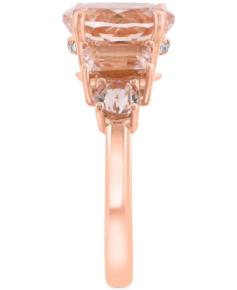Effy Morganite (4 ct. tw.) & Diamond (1/20 ct. t.w.) Ring in 14k Rose Gold