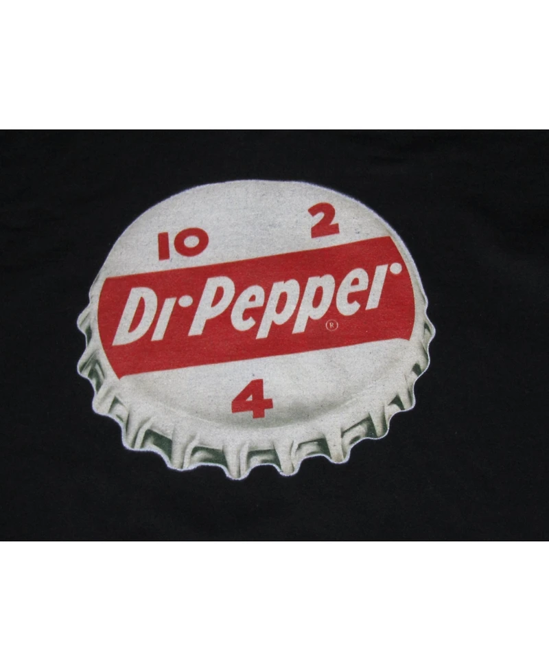 Dr. Pepper Big & Tall Dr Pepper Bottle Cap Black Sweatshirt-4XL