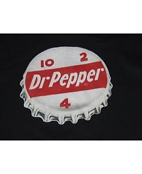 Dr. Pepper Big & Tall Dr Pepper Bottle Cap Black Sweatshirt-4XL
