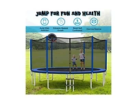 Outdoor Recreational Trampoline with Enclosure Net