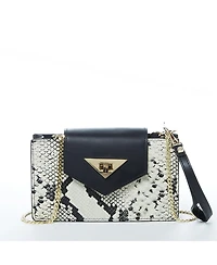 Susu Mini Crossbody Bag Small Leather Snakeskin Black Purse Wristlet Women's Handbag