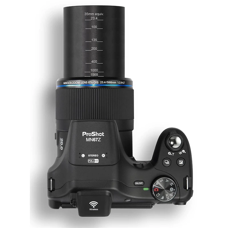Minolta Minolta Pro Shot 20 Mega Pixel Hd Digital Camera with 67X Optical Zoom, Full 1080P Hd Video & 16GB Sd Card, Black
