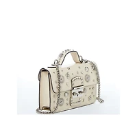 Susu Small Leather Crossbody Bag Cream Off White Purse Women's Handbag
