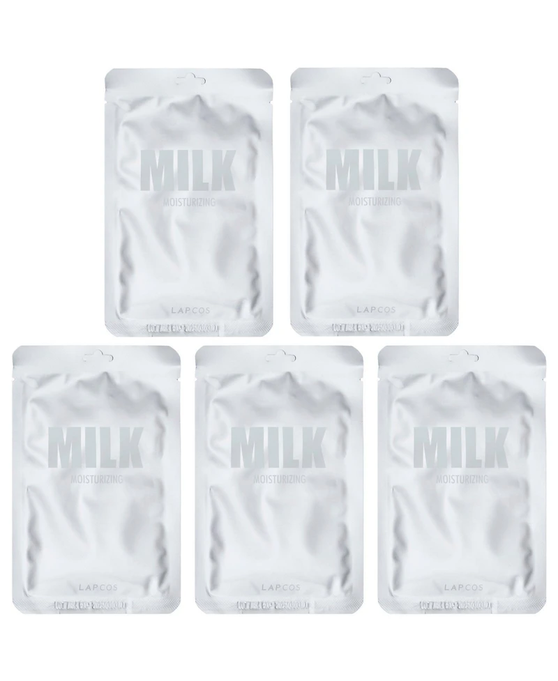 Lapcos Milk Sheet Beauty Mask Set Moisturizing 5 Sheet Masks