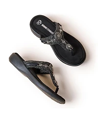 Minnetonka Women's Brecca Embellished Thong Sandals