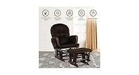 Baby Nursery Relax Rocker Rocking Chair Glider and Ottoman Set