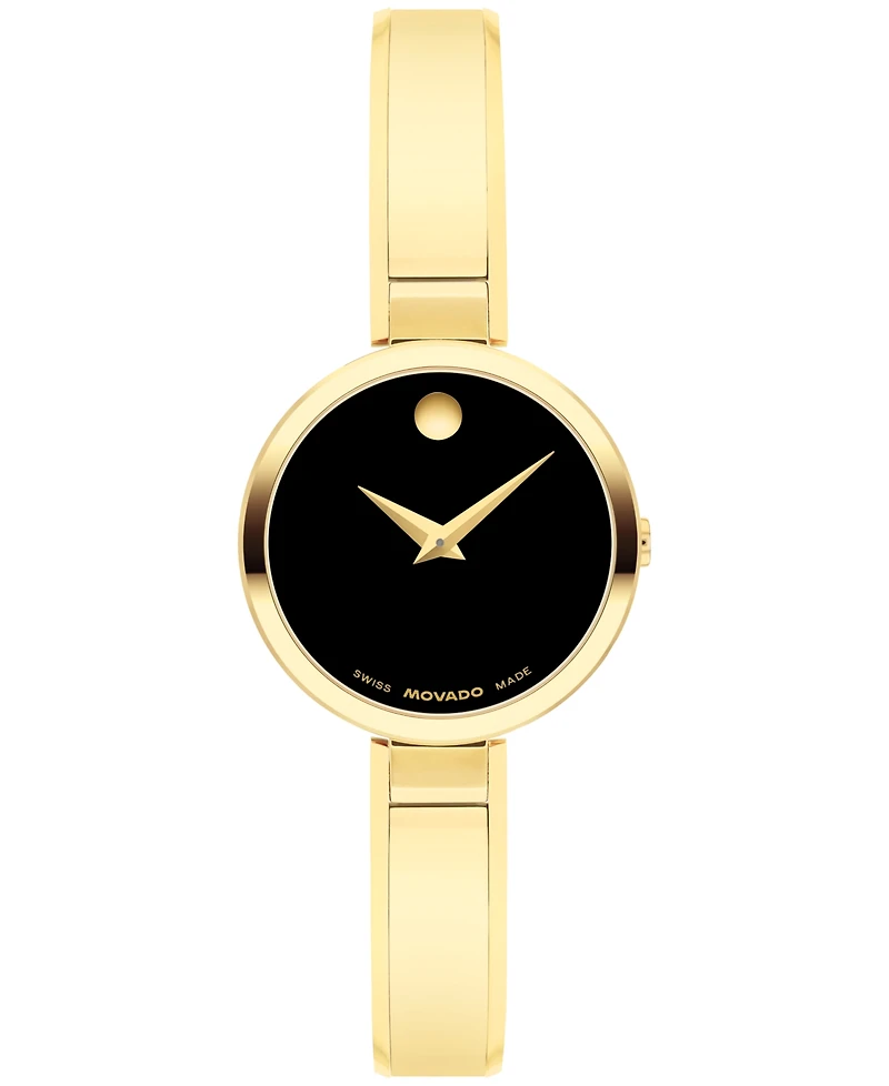 Movado Women's Moda Swiss Quartz Yellow Pvd Watch, 24mm