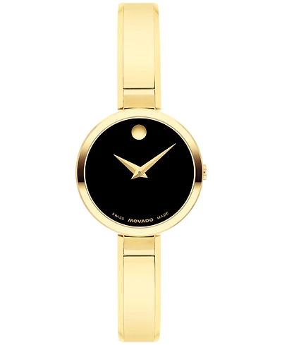 Movado Women's Moda Swiss Quartz Yellow Pvd Watch, 24mm