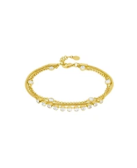 And Now This Cubic Zirconia Triple Row Bracelet