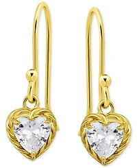 Giani Bernini Cubic Zirconia Heart Drop Earrings, Exclusively at Macy's