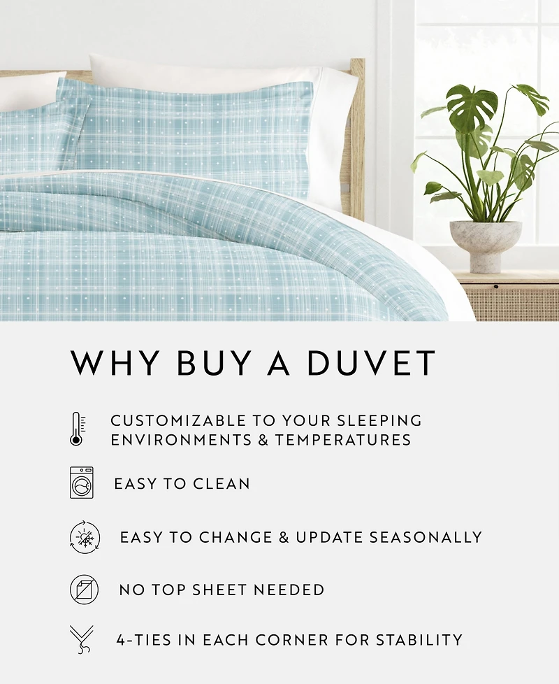ienjoy Home Elegant Designs Patterned Duvet Cover Set, Full/Queen