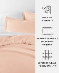 ienjoy Home Double Brushed Solid Duvet Cover Set