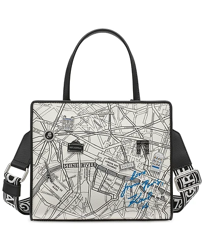 Karl Lagerfeld Paris Maybelle Satchel Travel Print & Pins