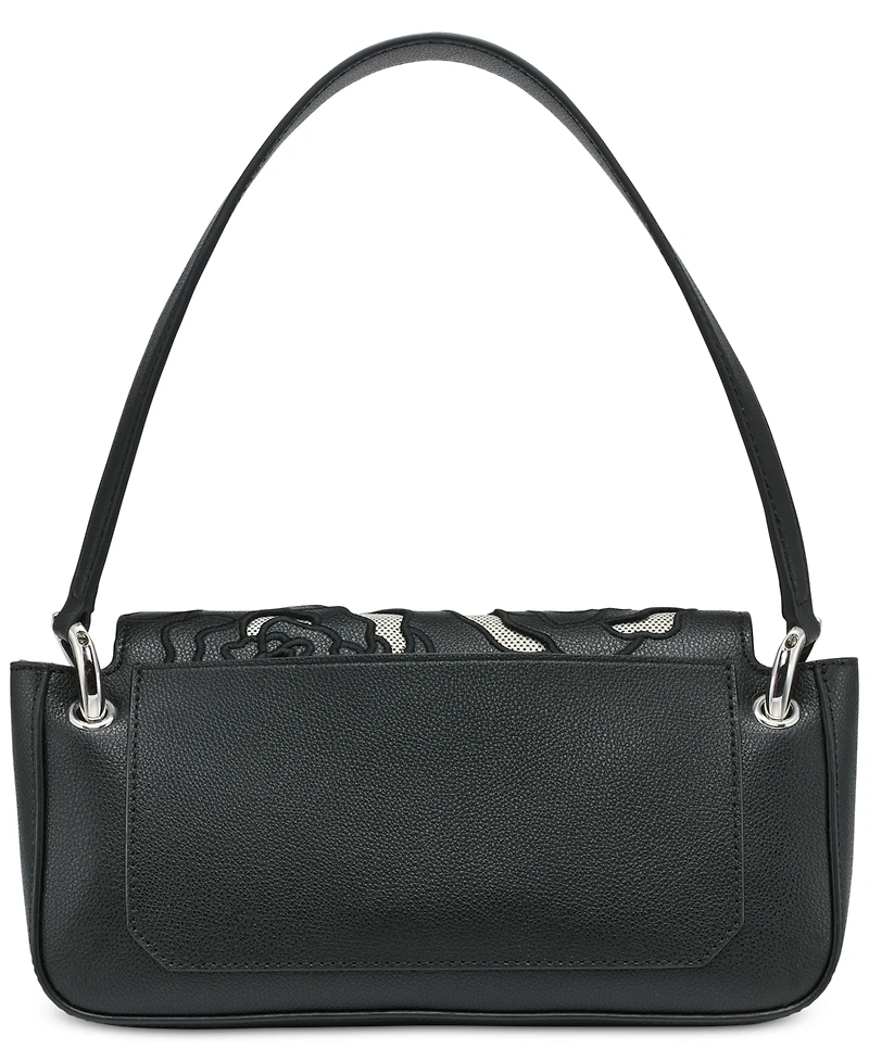 Karl Lagerfeld Paris Monet Embroidered Leather Shoulder