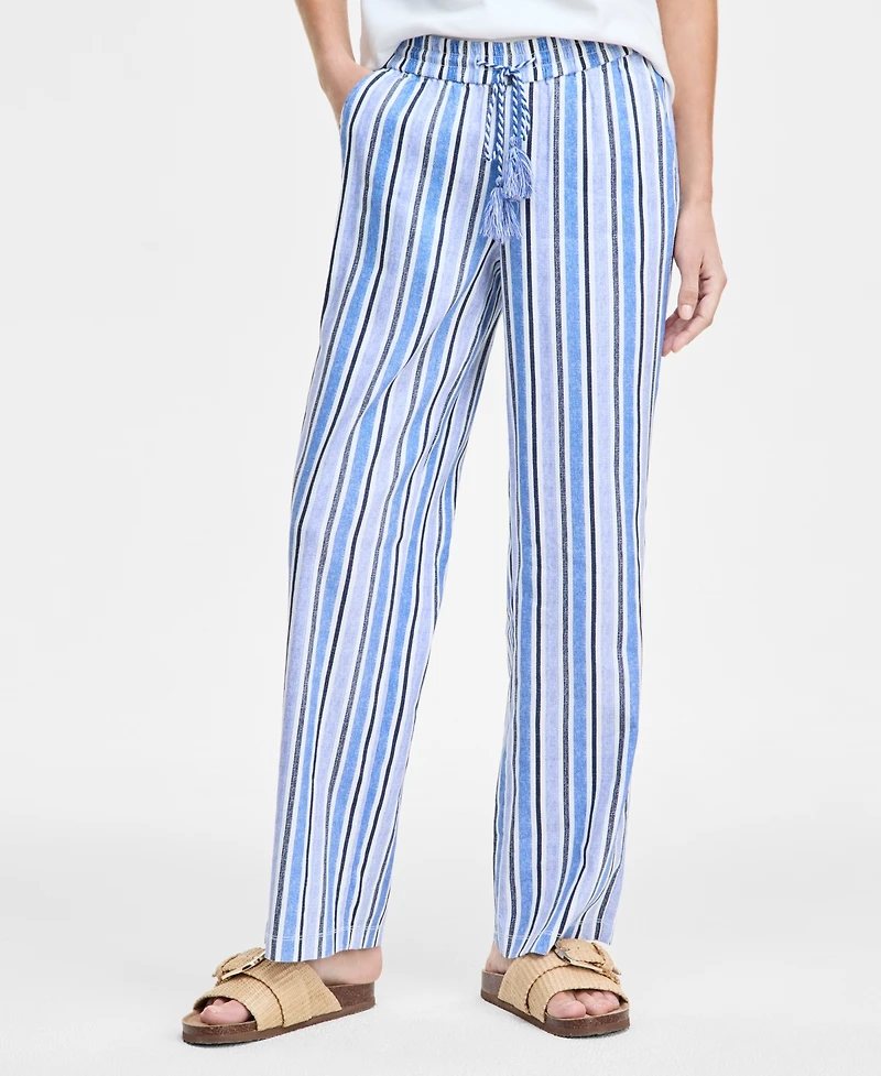 Liverpool Los Angeles Women's Drawstring Wide-Leg Pull-On Pants