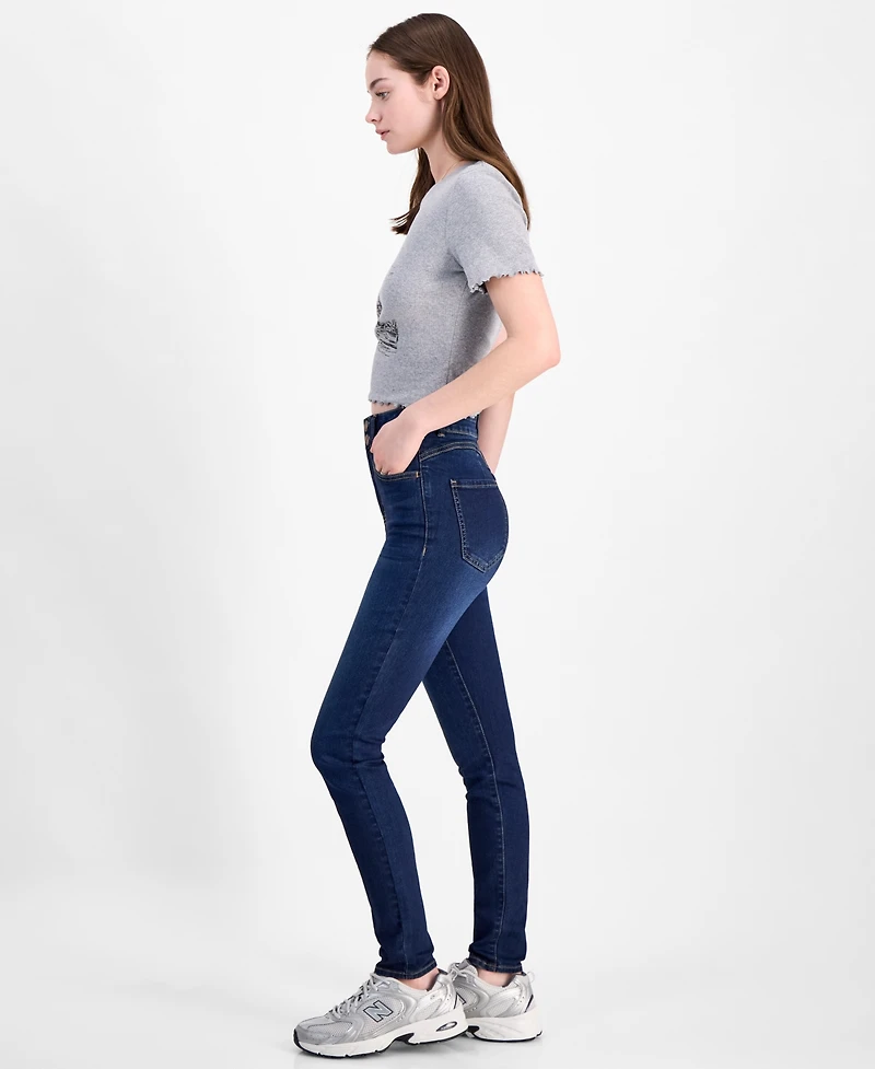 Dollhouse Curvy Double Button High Rise Skinny Jeans