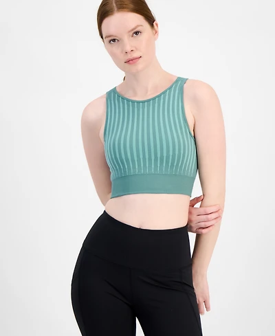 Id Ideology Women's High-Neck Cutout-Back Sports Bra, Exclusively at Macy's