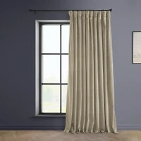 Half Price Drapes Extra Wide Heritage Plush Velvet Room Darkening Curtain