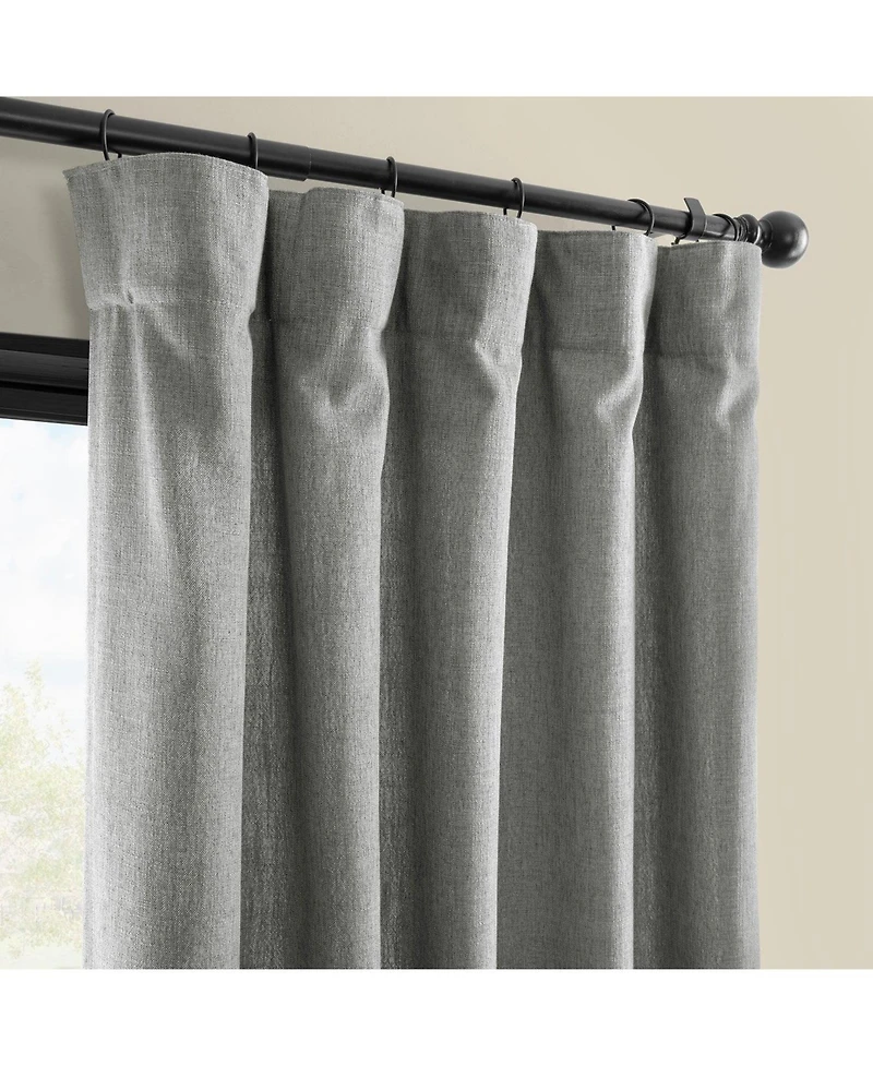 Half Price Drapes Light Grey Simply Faux Linen Light Filtering Curtain Pair (2 Panels