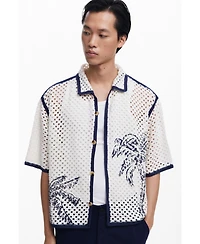 Desigual Men's Palm tree lace shirt