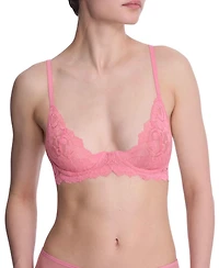 Women's Peony Plunge Lace Unlined Underwire Bra