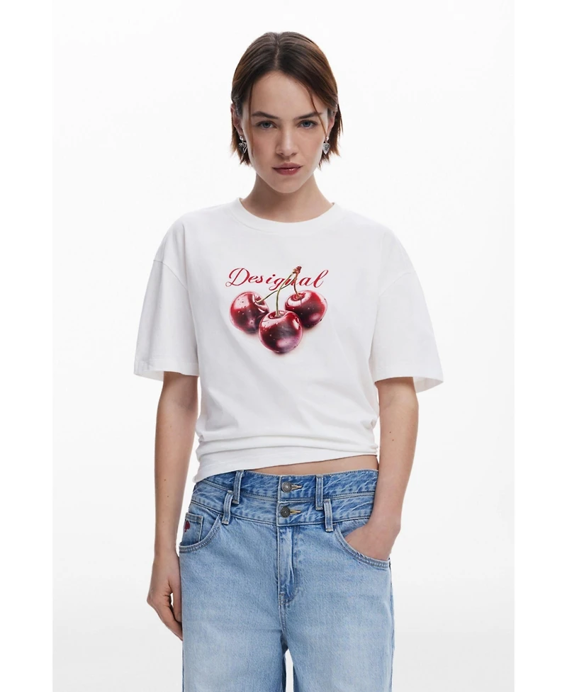 Desigual Women's Cherry logo T-shirt