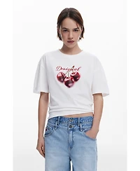 Desigual Women's Cherry logo T-shirt