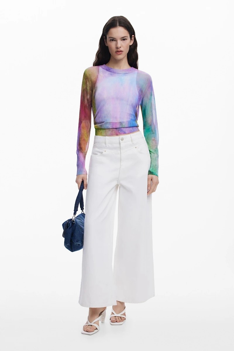 Desigual Women's Watercolor fine sweater