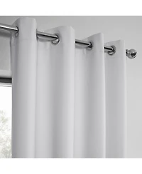 Half Price Drapes White Grommet Performance Linen Hotel Blackout Curtain
