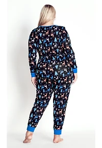 Avenue Women's Festive Print Onesie