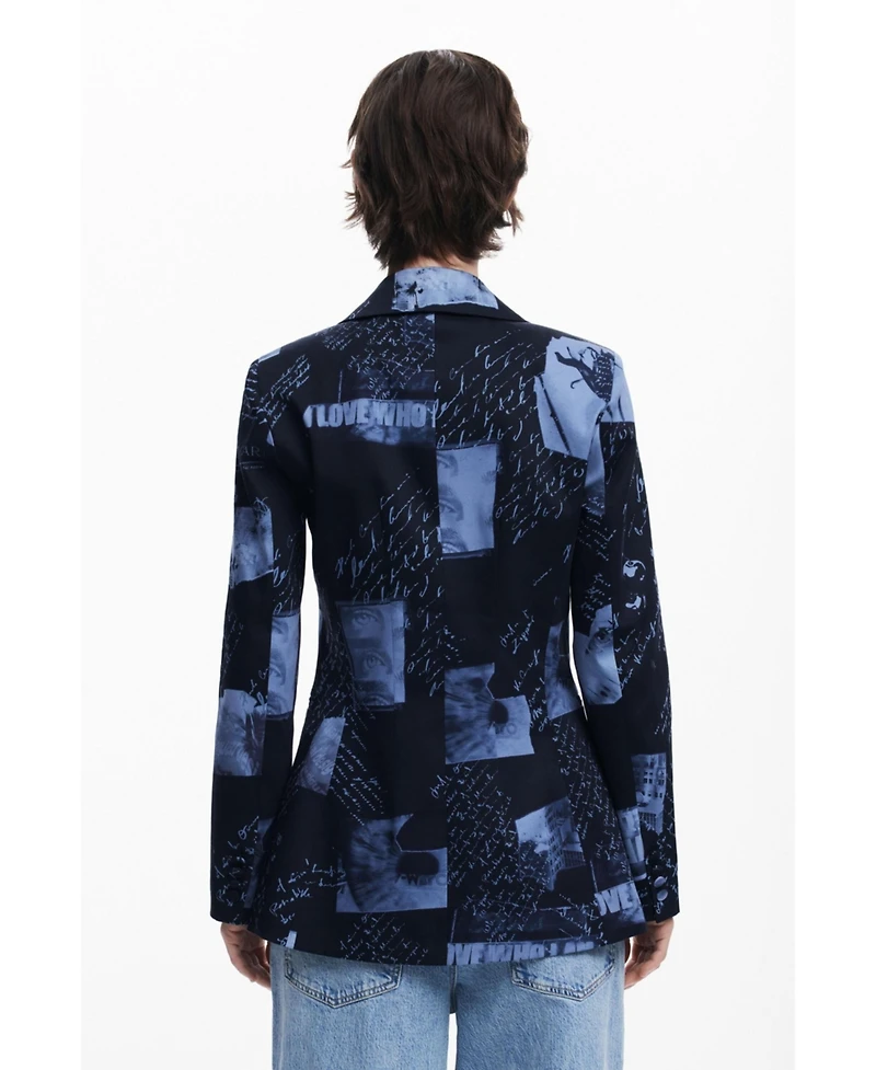 Desigual Women's Collage print blazer