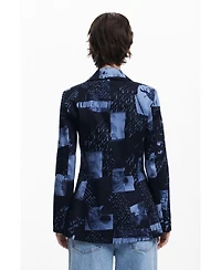 Desigual Women's Collage print blazer