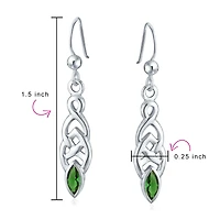 Bling Jewelry Celtic Love Knot Cz Dangle Earrings Sterling Silver