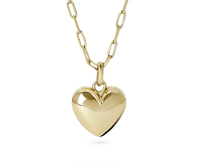 Ana Luisa Puffed Heart Necklace - Lev