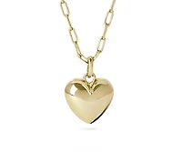 Ana Luisa Puffed Heart Necklace - Lev