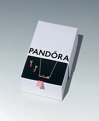 Pandora Silver Plated Heart Arrow Jewelry Set