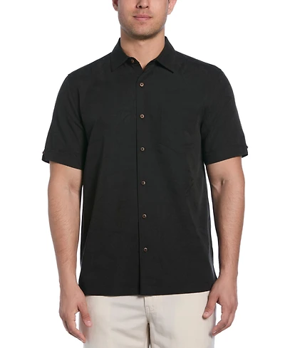 Cubavera Men's Palm Print Short-Sleeve Button-Down Shirt