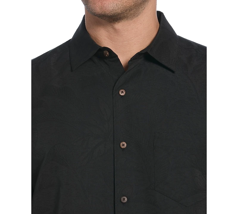Cubavera Men's Palm Print Short-Sleeve Button-Down Shirt