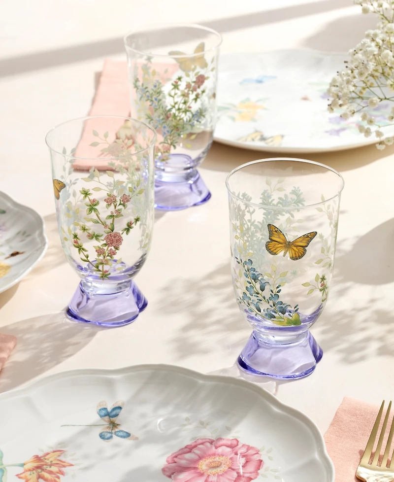 Lenox Butterfly Meadow Herbs Tall Tumblers, Set of 4