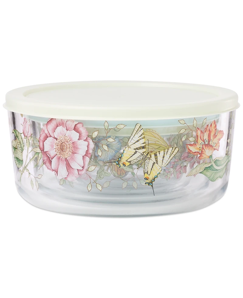 Lenox Butterfly Meadow Glass Food Storage Container with Lid, Set of 4
