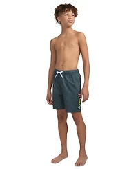 Hurley Big Boys Printed Heathered Pull-On Swim Trunks