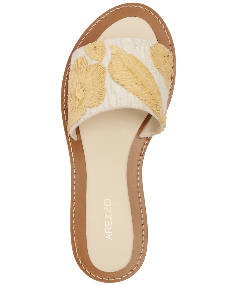 Arezzo Women's Dana Round Toe Flat Sandals