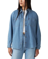 Levi's Women's Iris Button-Front Cotton Overshirt