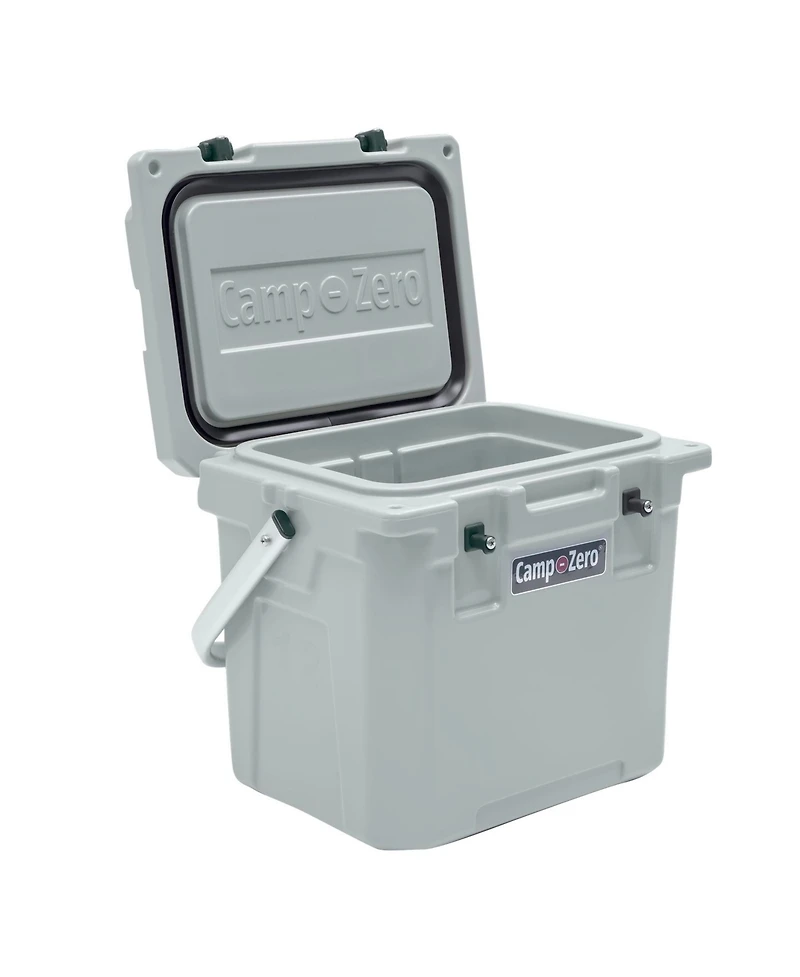 Camp-zero 12 | 12.6 Qt. Premium Cooler with Molded-in Cup Holders and Folding Aluminum Handle Clay