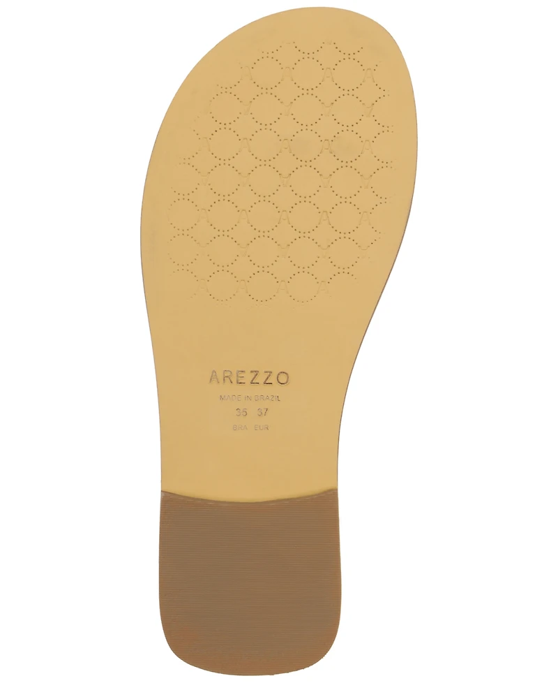 Arezzo Women's Kendall Round Toe Flat Sandals