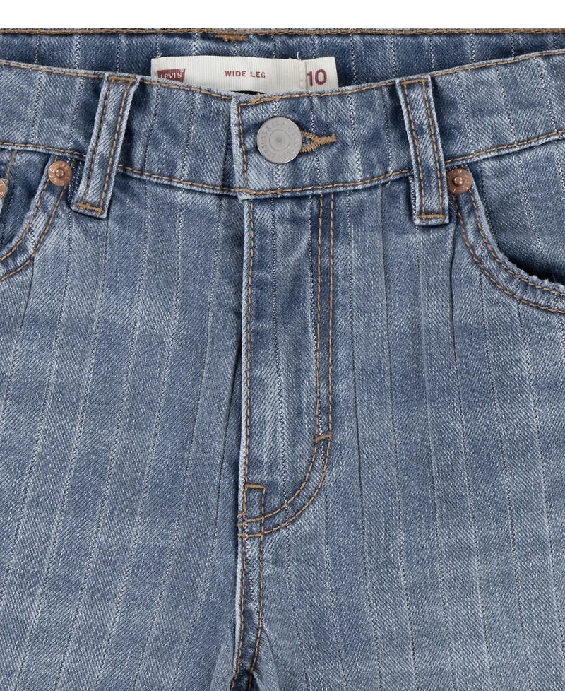 Levi's Big Girls Textured Striped Wide Leg Jeans