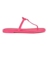 Nine West Women's Dacota T-Strap Square Toe Flat Sandals