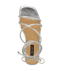 Nine West Women's Mikila Strappy Lace Up Flat Sandals