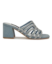 Nine West Women's Grassa Embellished Block Heel Dress Sandals